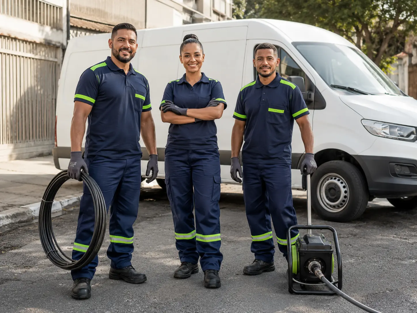 Equipe do Super Desentupidor preparada para atendimento regional